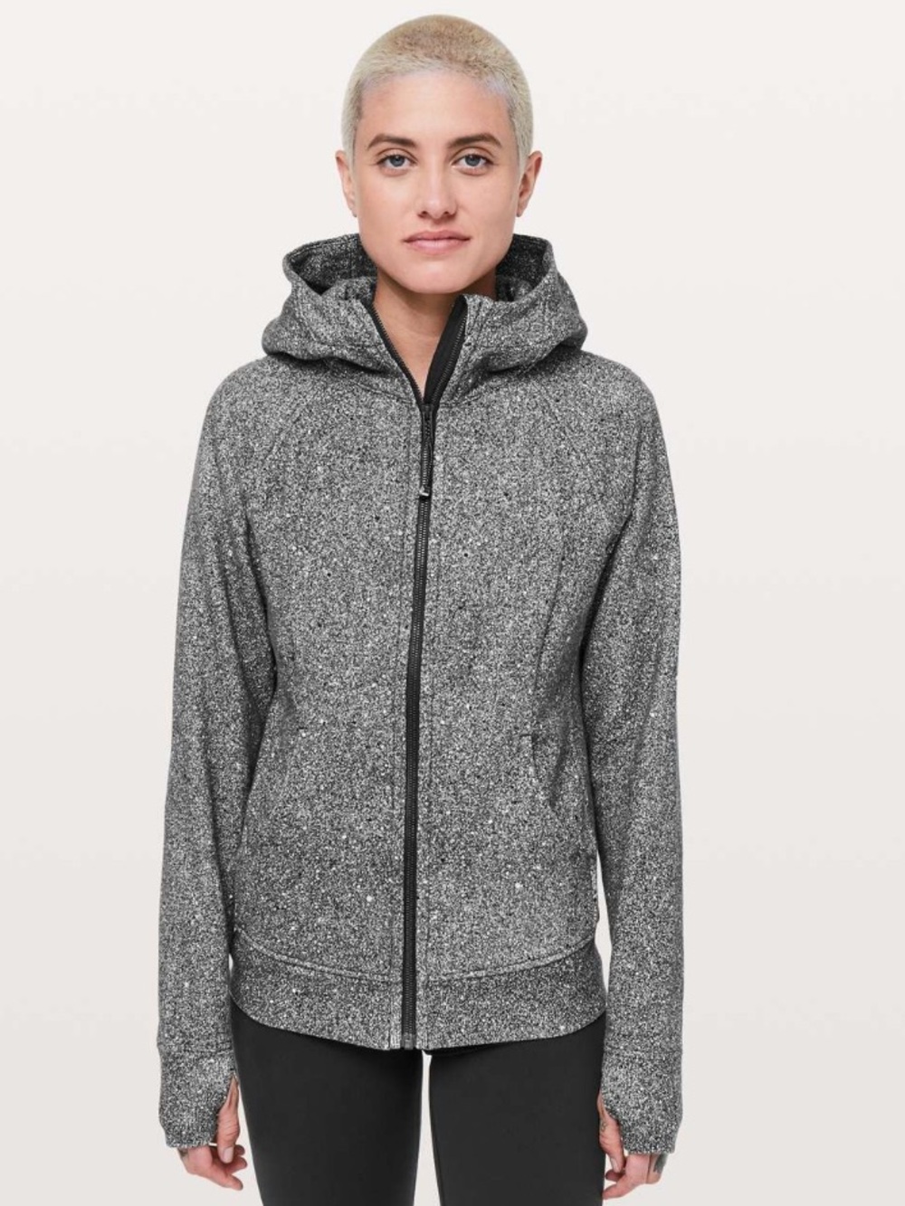 Lululemon Scuba Hoodie *Light Cotton Fleece
Splatter White Black size 4